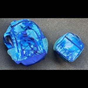 Pottery Barn Teen Palms backpack EUC